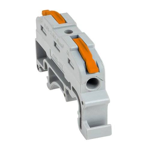 Клеммы EKF СМК 222-421 проходная 1 полюс на DIN-рейку 0.08-4кв.мм (в уп.25шт) plc-smk-421-din картинка